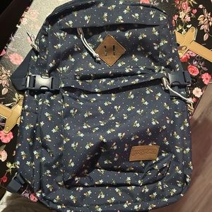 Navy floral jansport backpack